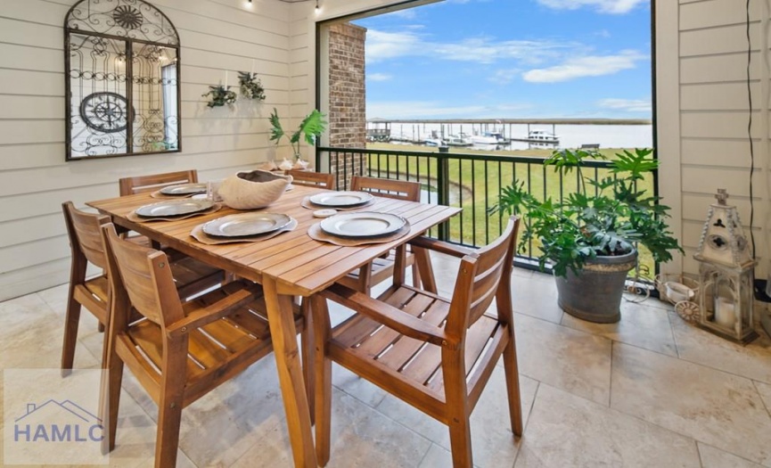 Enjoy dinner on your screened porch