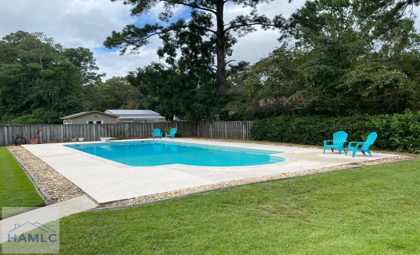 Fabulous inground pool on .52 acre lot!