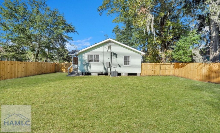 Spacious and Newly Fenced Backyard